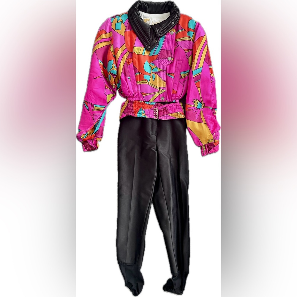 Vintage Ladies Skea Ski Suit with Belt